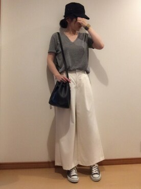 「OUTLET（アウトレット）のアイテム（帽子）」を使った、c__s86さん（レディース・162cm）の秋コーディネート