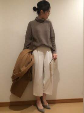 「titivate（ティティベイト）のアイテム（チェスターコート）」を使った、c__s86さん（レディース・162cm）の秋コーディネート