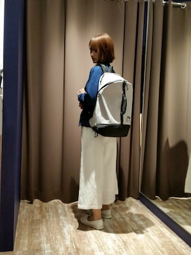 「GGD（ジージーディー）のアイテム（パンツ）」を使った、HVCあまがさきキューズモール店さん（レディース・160cm）の春コーディネート