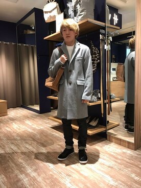 「HVC（エイチブイシー）のアイテム（トップス）」を使った、HVCあまがさきキューズモール店さん（メンズ・170cm）の秋コーディネート