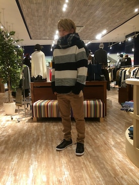 「HVC（エイチブイシー）のアイテム（トップス）」を使った、HVCあまがさきキューズモール店さん（メンズ・170cm）の秋コーディネート