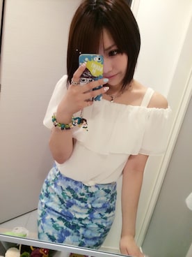 「ふんわり」｜「アイテム（アクセサリー）」を使った、はるちゃんさん（レディース・160cm）の夏コーディネート