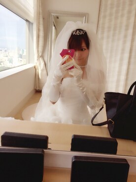 「ウェディングドレス」｜「アイテム（アクセサリー）」を使った、はるちゃんさん（レディース・160cm）の夏コーディネート