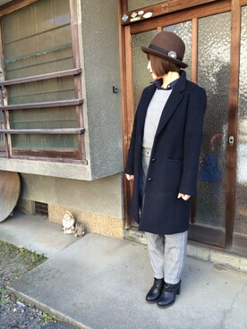 「Ray BEAMS（レイビームス）のアイテム（つなぎ/オールインワン）」を使った、kaori_hinataさん（レディース・153cm）の冬コーディネート