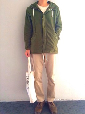 「URBAN RESEARCH（アーバンリサーチ）のアイテム（マウンテンパーカー）」を使った、たかしさん（メンズ・174cm）の春コーディネート