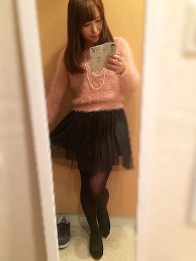 「RANDA」｜「アイテム（バレエシューズ）」を使った、えりさん（レディース・155cm）の秋コーディネート