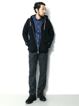 「tricker's」｜「アイテム（その他アウター）」を使った、hanadaさん（メンズ・177cm）の冬コーディネート
