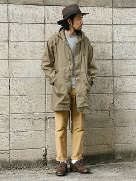 「tricker's」｜「アイテム（モッズコート）」を使った、hanadaさん（メンズ・177cm）の秋コーディネート