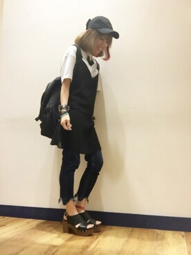 「アイテム（ラッピングキット、レッド系）」を使った、SHIshaMOmo☆さん（レディース・158cm）の夏コーディネート