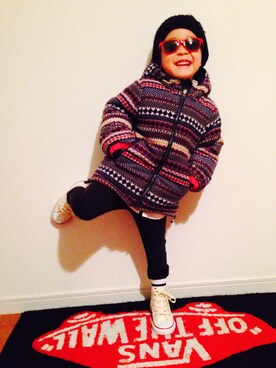 「LAGOM（LAGOM）のアイテム（ダウンジャケット/コート）」を使った、リトさん（キッズ・100cm）の冬コーディネート