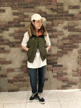 「先取りコーデ」｜Yukieさん（レディース・156cm）の夏コーディネート