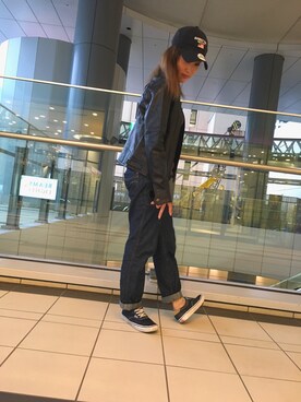 「ラブ＆ピース2016」｜「アイテム（ライダースジャケット）」を使った、Yukieさん（レディース・156cm）の秋コーディネート