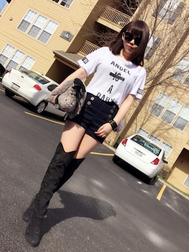 「XPXのアイテム」を使った、战小鸽さん（レディース・163cm）の春コーディネート