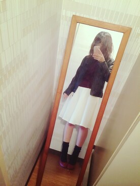 「Right-on（ライトオン）のアイテム（ライダースジャケット）」を使った、shihoさん（レディース・160cm）の秋コーディネート