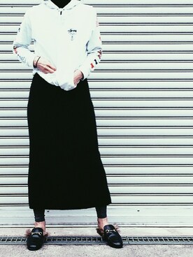 Noriko Kikuchiさんの「YAK KNIT LONG SKIRT ヤクニットロングスカート」を使ったコーディネート