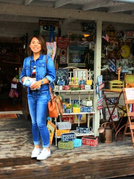 「CONVERSE（コンバース）のCO CANVAS ALL STAR OX（スニーカー）」を使った、ほりぐち さきさん（レディース・152cm・20代）の秋コーディネート