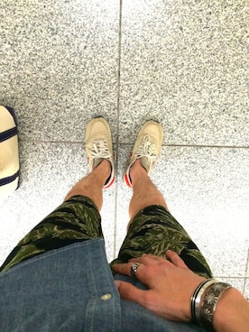 「RRL（ダブル アール エル）のアイテム（アクセサリー）」を使った、icchy naokiさん（メンズ・176cm）の夏コーディネート
