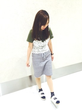 「アイテム（腕時計、ブラウン系）」を使った、ちぃさん（レディース・158cm）の春コーディネート