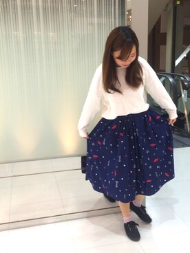「無印良品（ムジルシリョウヒン）のアイテム（スニーカー）」を使った、ちぃさん（レディース・158cm）の春コーディネート