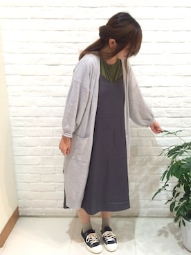 「w closet（ダブルクローゼット）のアイテム（ワンピース）」を使った、ちぃさん（レディース・158cm）の夏コーディネート