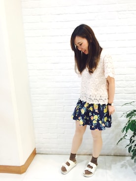 「アイテム（腕時計）」を使った、ちぃさん（レディース・158cm）の夏コーディネート