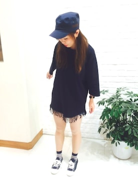 「アイテム（腕時計、ブラウン系）」を使った、ちぃさん（レディース・158cm）の夏コーディネート