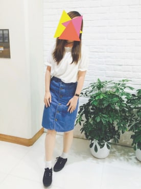 「アイテム（チョーカー）」を使った、ちぃさん（レディース・158cm）の夏コーディネート