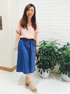 「あしもと倶楽部」｜ちぃさん（レディース・158cm）の夏コーディネート