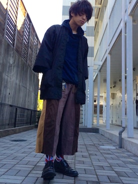 「N.HOOLYWOOD」｜「アイテム（その他シューズ）」を使った、たけさん（メンズ・169cm）の秋コーディネート