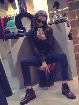 Koya Harunaさん（レディース・172cm）の冬コーディネート