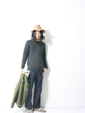 「ツバ広」｜fukusima613さん（メンズ・175cm）の秋コーディネート