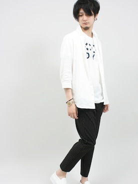 「WEGO（ウィゴー）のアイテム（スニーカー）」を使った、fukusima613さん（メンズ・175cm）の春コーディネート