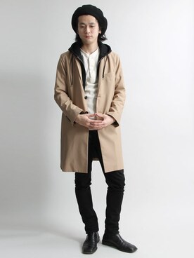 「WEGO（ウィゴー）のアイテム（ハンチング/ベレー帽）」を使った、fukusima613さん（メンズ・175cm）の冬コーディネート