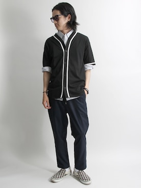 「Champion（チャンピオン）のアイテム（レッグウェア）」を使った、fukusima613さん（メンズ・175cm）の夏コーディネート
