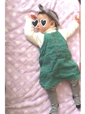 「Handmade（ハンドメイド）のアイテム」を使った、uuu...710さん（キッズ・60cm）の春コーディネート