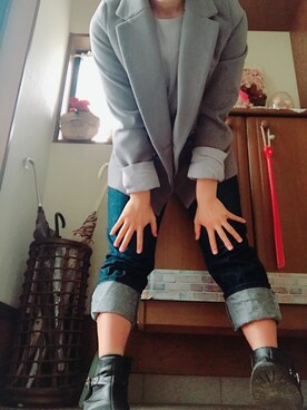 「amelier MAJESTIC LEGON（アメリエルマジェスティックレゴン）のアイテム（ジャケット/アウター）」を使った、monoさん（レディース・151cm）の秋コーディネート