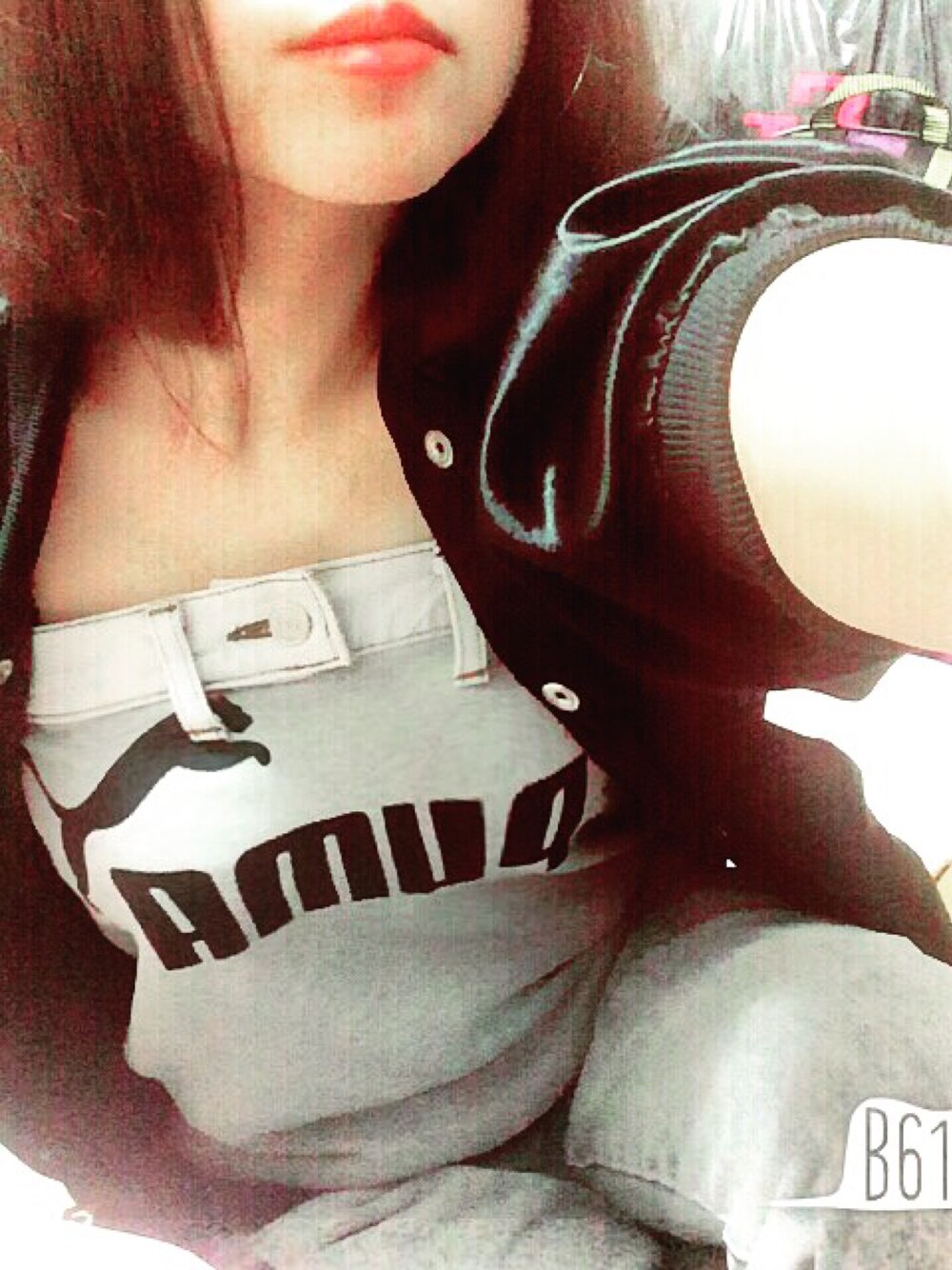 「TODAYFUL、80's、PUMA、sporty mix、REMAKE、ベースボールジャケット」｜「キロストアのアイテム（スタジャン、ブラック系）」を使った、サクラさん（レディース・155cm）の夏コーディネートの1枚目の写真