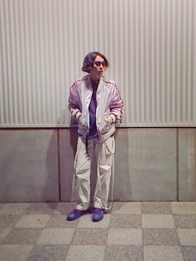 「DISCOVERED（ディスカバード）のアイテム（ブルゾン）」を使った、デモキンさん（メンズ・166cm）の春コーディネート