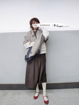 「yuni」｜「アイテム（帽子）」を使った、midoriさん（レディース・168cm）の秋コーディネート