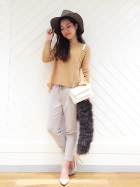 「CARRANO（カラーノ）のアイテム」を使った、doudou_ebiさん（レディース・166cm）の冬コーディネート