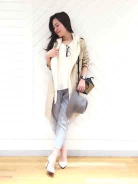 「DouDou（ドゥドゥ）のアイテム（帽子）」を使った、doudou_ebiさん（レディース・166cm）の冬コーディネート