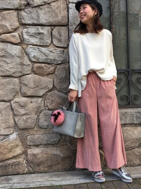 「DouDou（ドゥドゥ）のアイテム（帽子）」を使った、doudou_ebiさん（レディース・165cm）の冬コーディネート