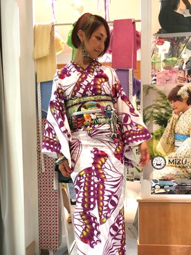 「アイテム（水着/着物・浴衣、シルバー系）」を使った、CHOKOさん（レディース・167cm）の夏コーディネート