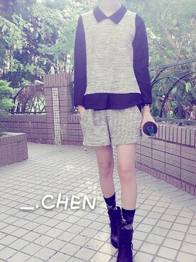 「アイテム（食器/キッチン、ホワイト系）」を使った、_.CHENさん（レディース・174cm）の夏コーディネート