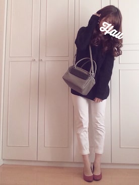 「しまむら（シマムラ）のアイテム（その他パンツ）」を使った、haushinkaさん（レディース・157cm）の冬コーディネート