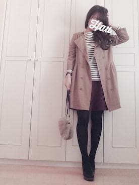 「ROPE' PICNIC（ロペピクニック）のアイテム（ジャケット/アウター）」を使った、haushinkaさん（レディース・157cm）の冬コーディネート