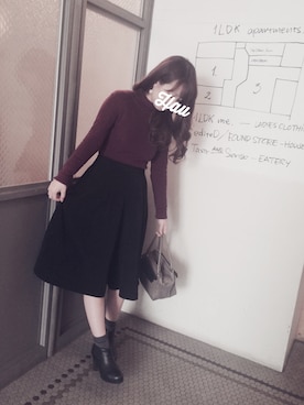 「FREE'S MART（フリーズマート）のアイテム（ブーティ）」を使った、haushinkaさん（レディース・157cm）の春コーディネート