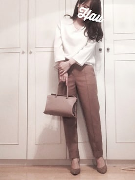 「Chez toi（シェトワ）のアイテム」を使った、haushinkaさん（レディース・157cm）の春コーディネート