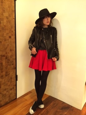 「Cher（シェル）のアイテム（ジャケット/アウター）」を使った、細井多恵さん（レディース・157cm）の秋コーディネート
