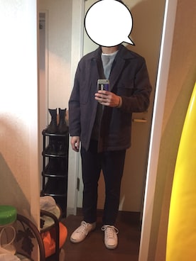 「A.P.C.（アーペーセー）のアイテム（カバーオール）」を使った、shunさん（メンズ・175cm）の冬コーディネート